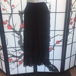 Flowy Asymmetrical Black Skirt